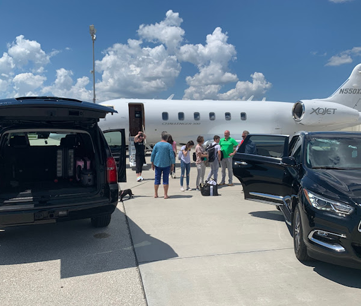 Airport transportation to T.F. Green Airport in SUV